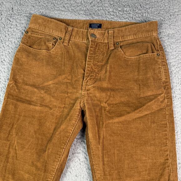 J Crew Corduroy Pants Mens 28x32 Brown Fair Trade Preppy Chino Slim Fit - Picture 1 of 11